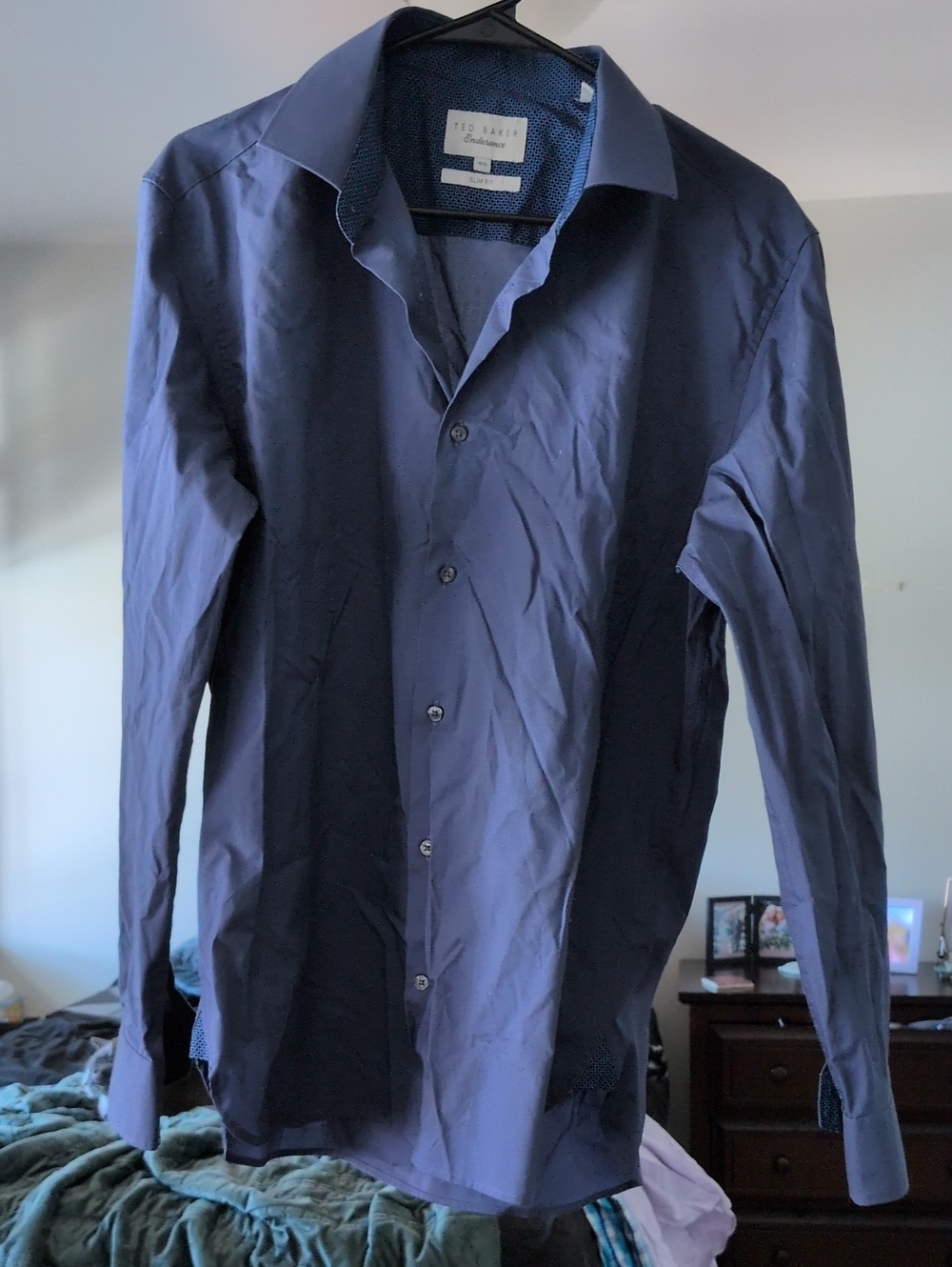 Ted Baker Blue Patterned Slim Fit Dress Shirt